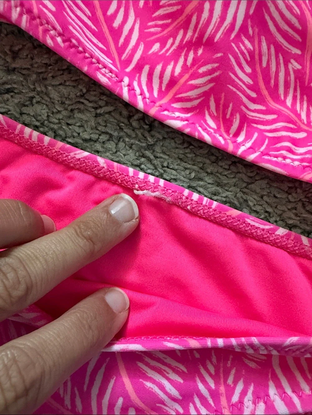 Vineyard Vines Hot Pink Leaf-Print Two-Piece Girls' Bikini